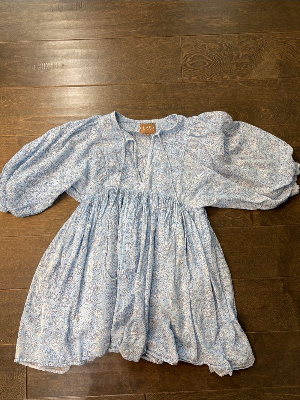 Clara the Label Blue Paisley Mini Dress